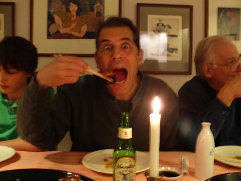 P1180239.JPG - Well, almost serious eating