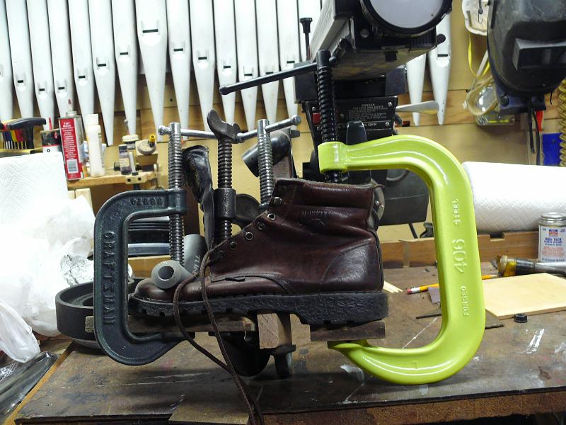 P1180058.JPG - Woody was determined to become the legendary Christmas shoemaker.