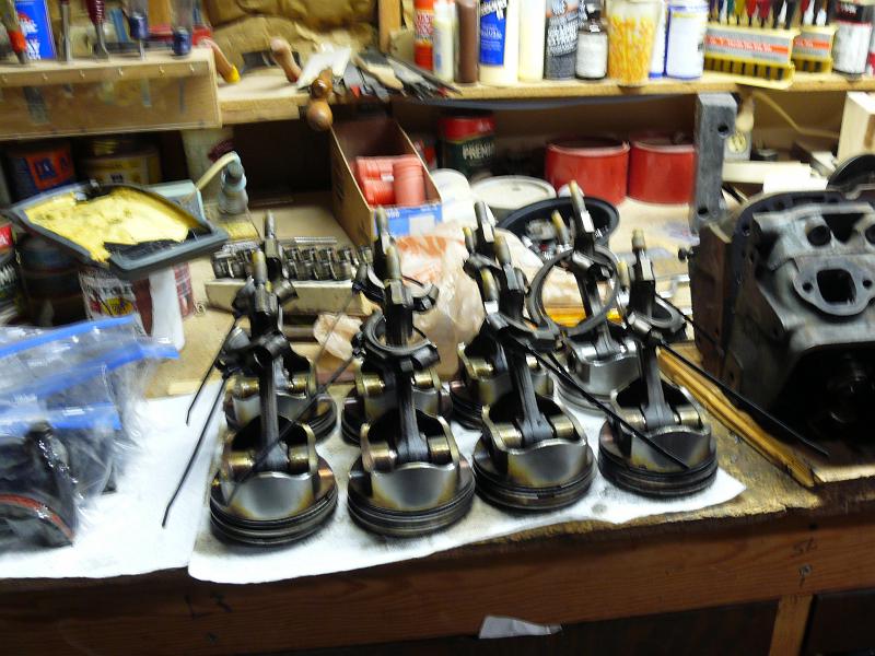 P1180038.JPG - All the pistons were stamped and removed for cleaning & inspection.
